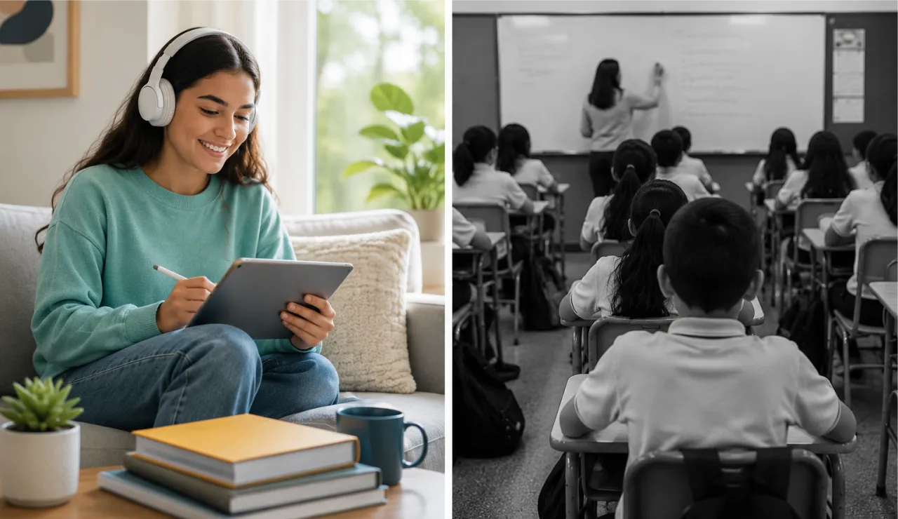 Colegio virtual vs. colegio tradicional